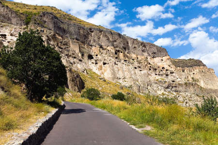 The road leading to the cave city of Vardzia. Georgia.の写真素材