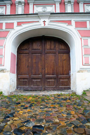 Buildings on the street Shkol'naya in Moscow. Russia.の写真素材