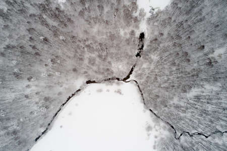 Top view of Izmailovsky Park in Moscow. Weather and nature.の写真素材