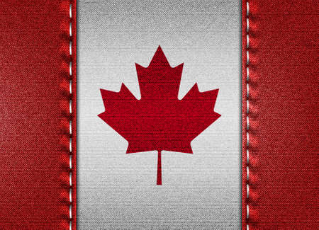 Denim flag of Canadaの写真素材