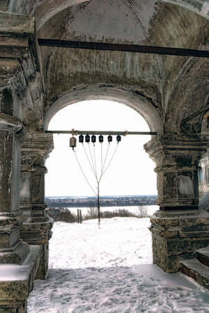 Bronze bells from Christian churchの写真素材