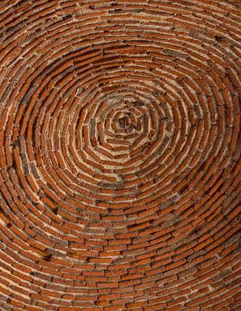 Ancient brick circular laying of a dome of churchの写真素材