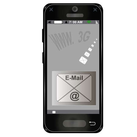 smart phone with Touch New functionsのイラスト素材