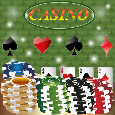 Poker, Casino, Cards, Background, Gambling, the Symbol, Playing, Good luck, Sign, Success.のイラスト素材