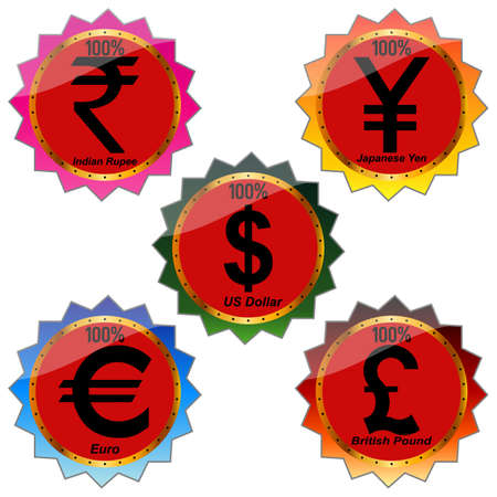 International Currency Symbols Vector.のイラスト素材
