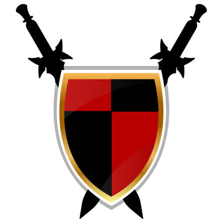 Templar Shield vector icon.のイラスト素材