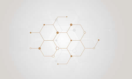 Abstract background with hexagons. Medicine and tenology of the future. Beautiful light abstract background.Futuristic background.の写真素材