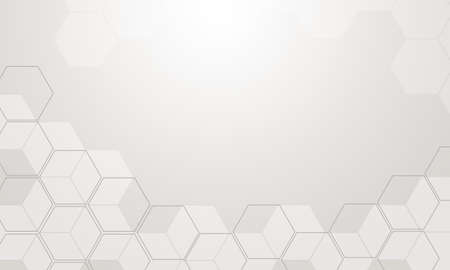 Abstract technology background of hexagonal molecular structures.の写真素材