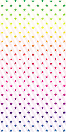 Rainbow stars on a white background. Summer background, print, pattern.の写真素材