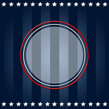 Round frame with copy space. Silvery stars on a dark striped background.の写真素材