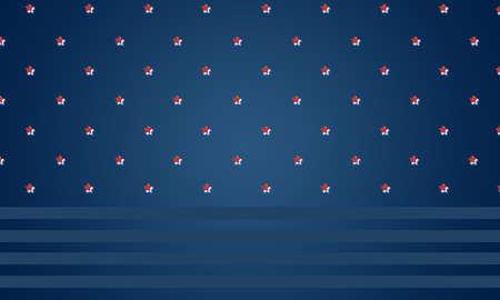 4th of july independence day background. Red and white stars on a dark blue textured background for July 4th, Veterans Day or Memorial Day.の写真素材