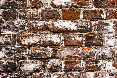 old red brick wall backgroundの写真素材