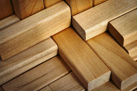 Background texture of wooden blocksの写真素材