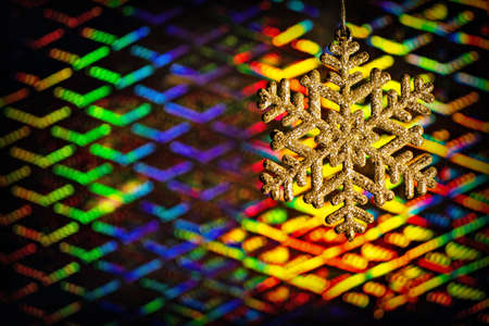 abstract background with christmas decoration snowflakeの写真素材