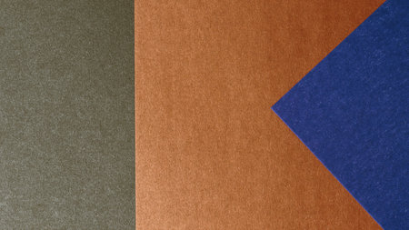 Geometric paper background. Corners and rectangles in gray, yellow, orange.の写真素材