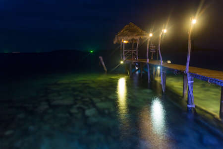 romantic pier in Thailandの写真素材