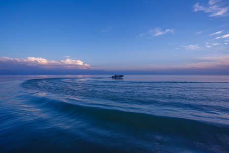 Speedboat fun on Lakeの写真素材