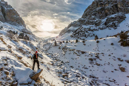 Tourists in the mountains