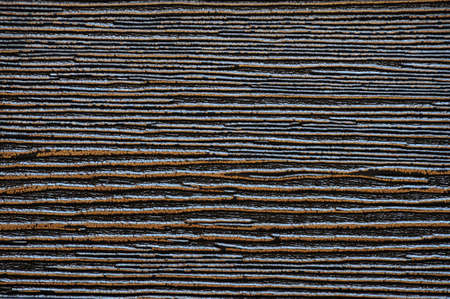 Dark walnut wenge, natural wood texture with a rich pattern in a strip close-up. Background,...