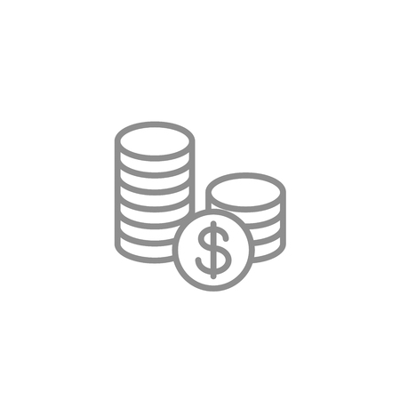 Stack of coins icon. Business and finance vector.のイラスト素材