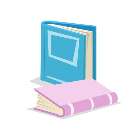 Cartoon trendy design books. Library. education and school symbol. Vector illustration icons.のイラスト素材
