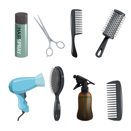 Hair beauty salon equipment set.のイラスト素材