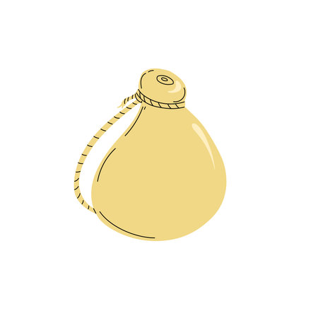 Italian cheese Caciocavallo in flat modern minimalistic style. Traditional Italian food cin simple design. Vector illustrations isolated on white.のイラスト素材