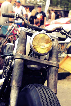 Classic motorcycle with elements of chrome