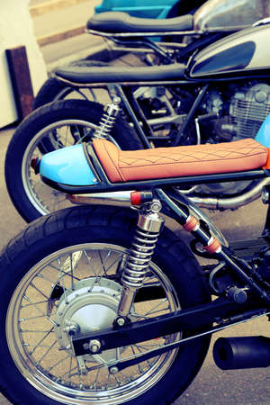 Classic motorcycle with elements of chromeの写真素材