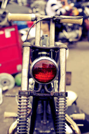 Classic motorcycle with elements of chromeの写真素材