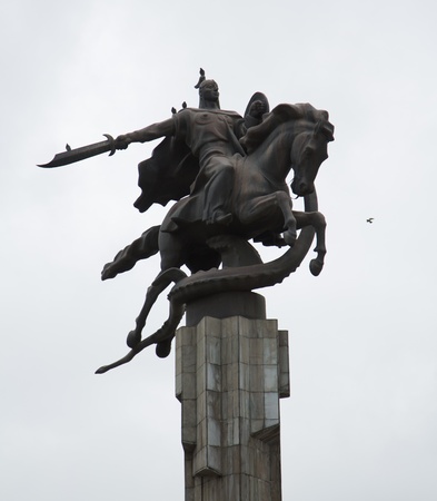 Manas Statue Epic Kyrgyz Heroの写真素材