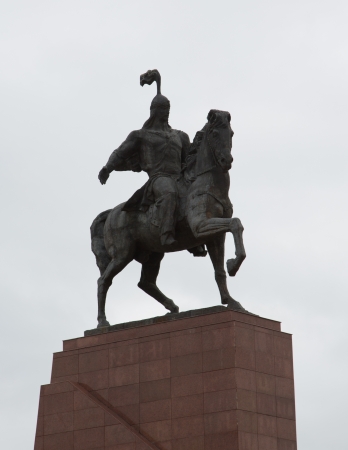 Manas Statue Epic Kyrgyz Heroの写真素材