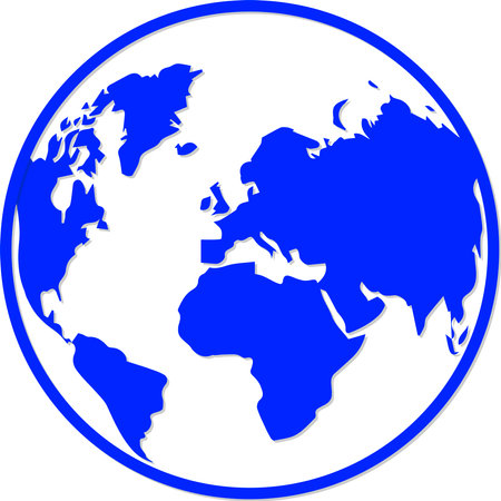 World map vector image. World icon. Globe icon.のイラスト素材