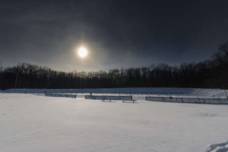 Biathlon shooting rangeの写真素材