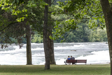 Couple in parkの写真素材