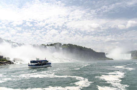 Boat And Waterfallの写真素材