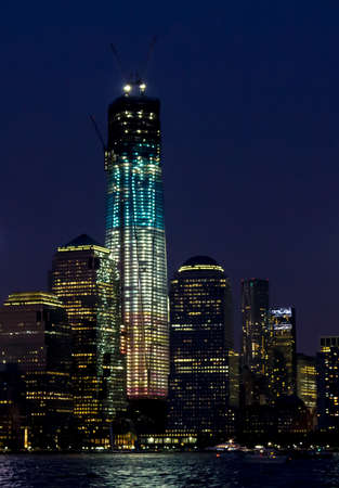 Manhattan At Nightの写真素材