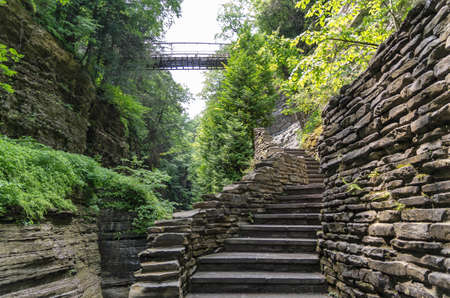 Stairs in Watkins Glen Parkの写真素材