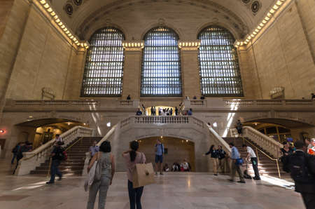 NEW YORK CITY - JULY 12: View inside the Main Concourse on July 12, 2012 in New York. Grand Central is a commuter rail terminal station at Manhattan.のeditorial素材