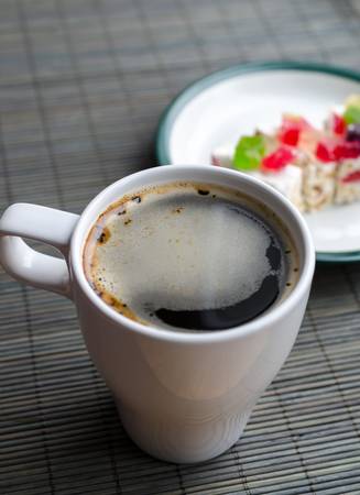 Cup of coffee and dessertの写真素材