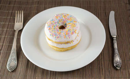 donuts on the plateの写真素材