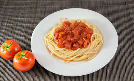 Pasta with bolognese sauceの写真素材