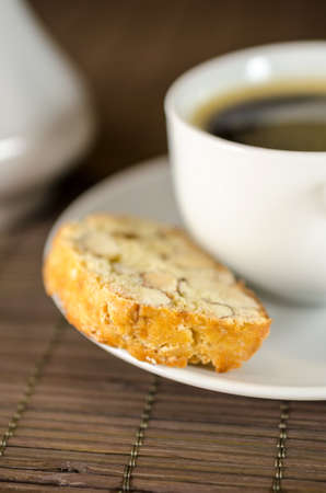 Biscotti and coffeeの写真素材