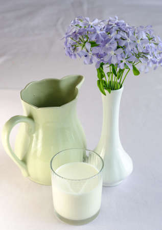 Milk and biscottiの写真素材