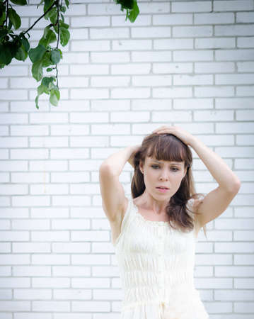 Worried girlの写真素材