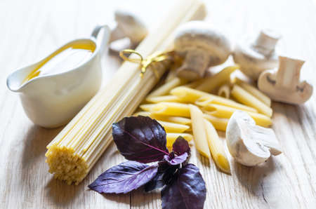 Pasta ingredientsの写真素材