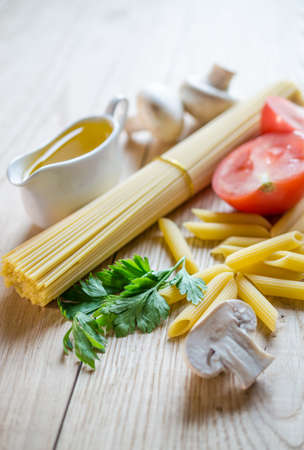 Pasta ingredientsの写真素材