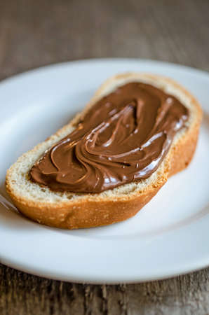 Bread with chocolate spread