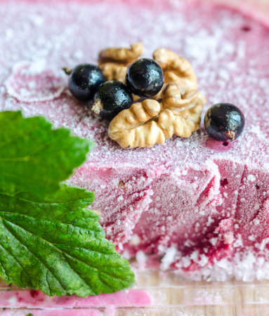 black currant ice creamの写真素材