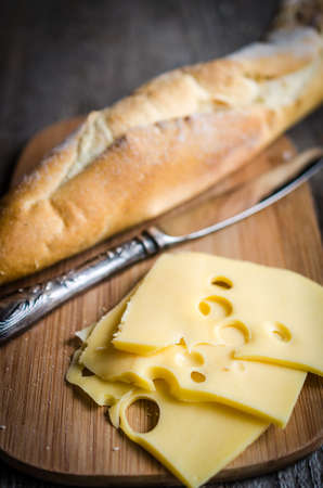 Bread and cheeseの写真素材